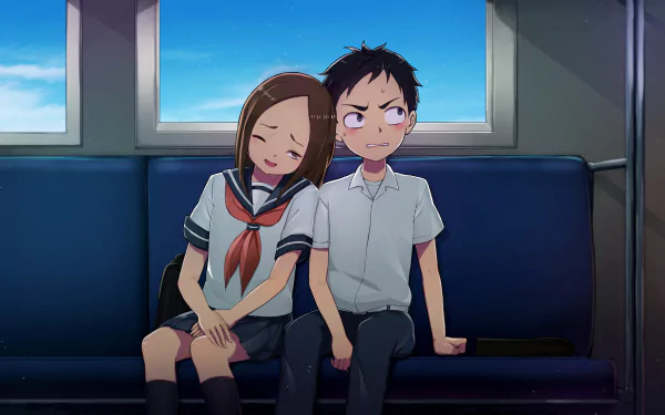 Nishikata (Karakai Jouzu no Takagi-san) Takagi (Karakai Jouzu no Takagi-san) Anime Teasing Master Takagi-san HD Desktop Wallpaper | Background Image