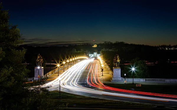  Arlington Memorial Bridge at Night by Kevin Burns