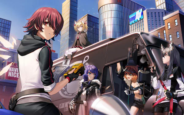 Mostima (Arknights) Exusiai (Arknights) Texas (Arknights) Sora (Arknights) Croissant (Arknights) video game Arknights HD Desktop Wallpaper | Background Image