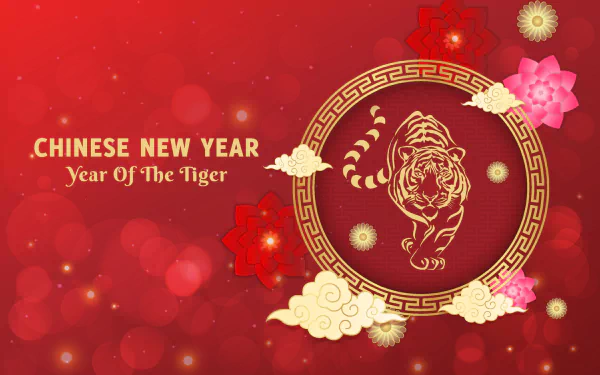 Year of the Tiger holiday Chinese New Year HD Desktop Wallpaper | Background Image