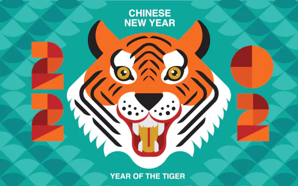 Year of the Tiger holiday Chinese New Year HD Desktop Wallpaper | Background Image