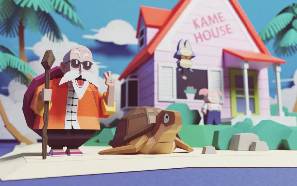 Master Roshi (Dragon Ball) Kame House Anime Dragon Ball HD Desktop Wallpaper | Background Image