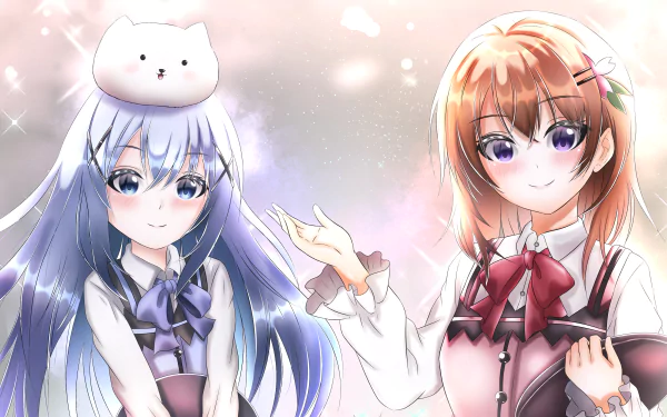 Chino Kafū Cocoa Hoto Anime Is the Order a Rabbit HD Desktop Wallpaper | Background Image