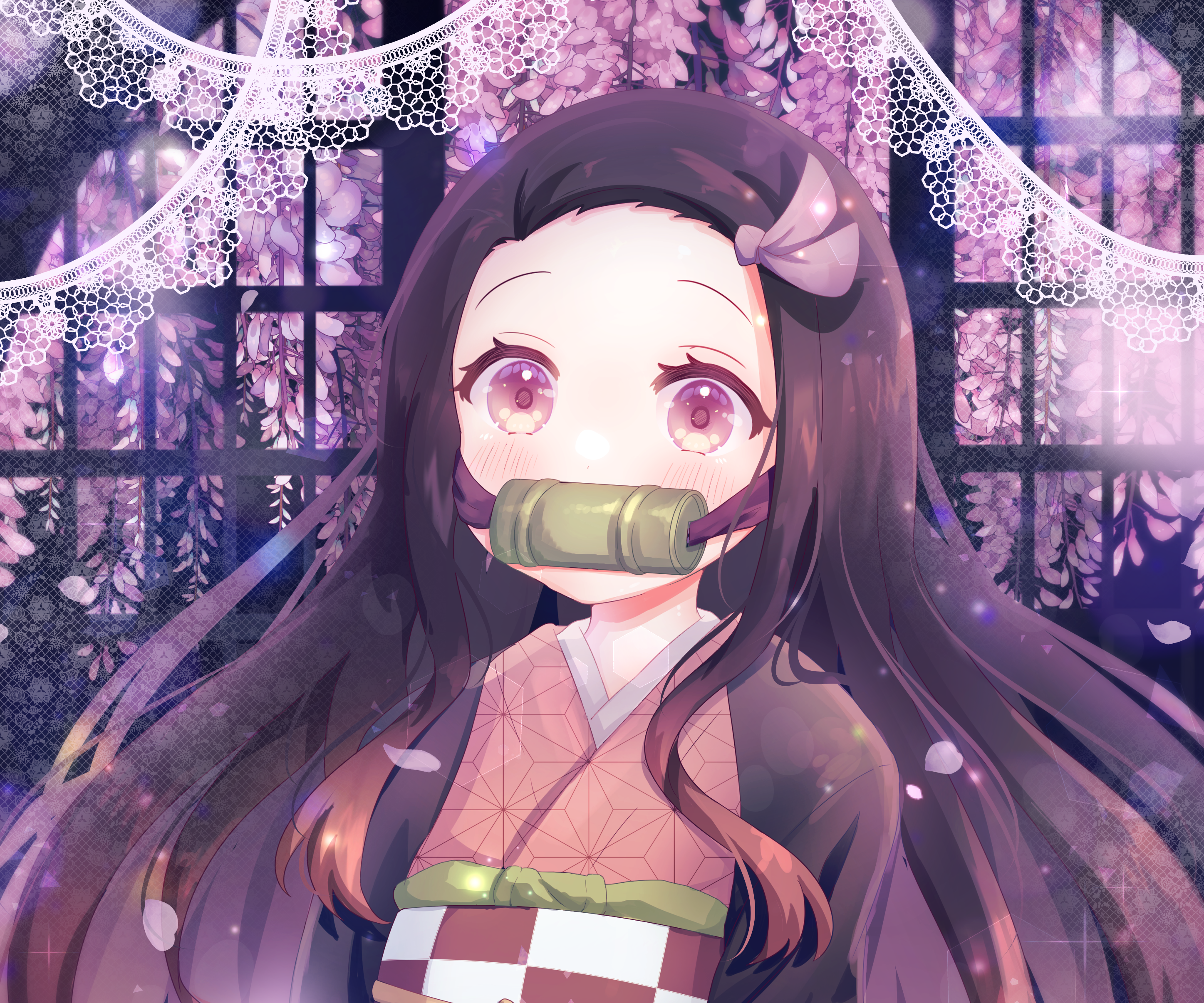 Nezuko-chan, anime, kawai, HD phone wallpaper