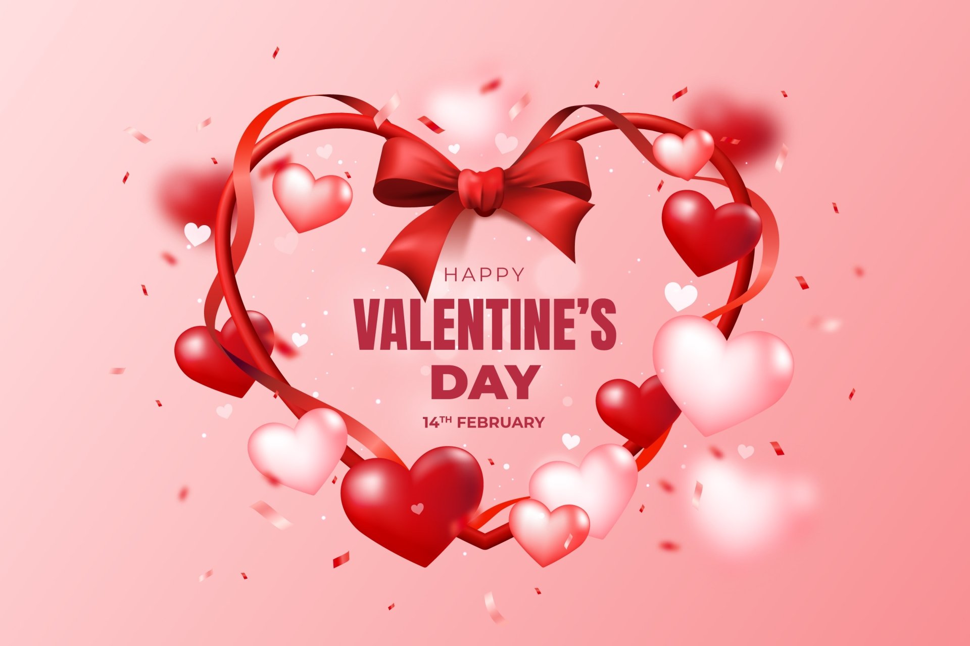 Download Happy Valentine's Day Heart Romantic Love Holiday Valentine's Day HD Wallpaper