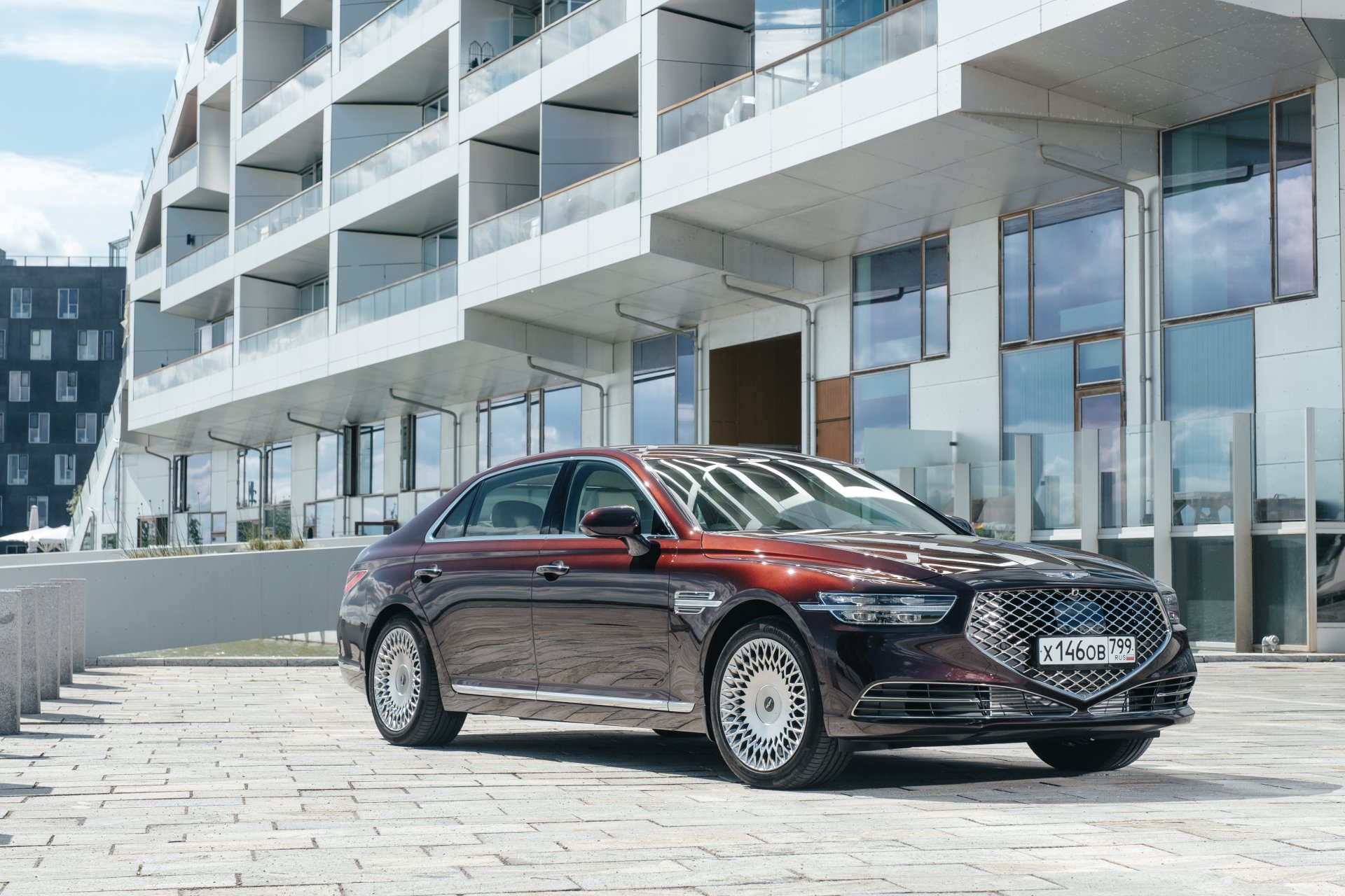 Download Genesis G90 3.3T HTRAC Vehicle Genesis G90 4k Ultra HD Wallpaper