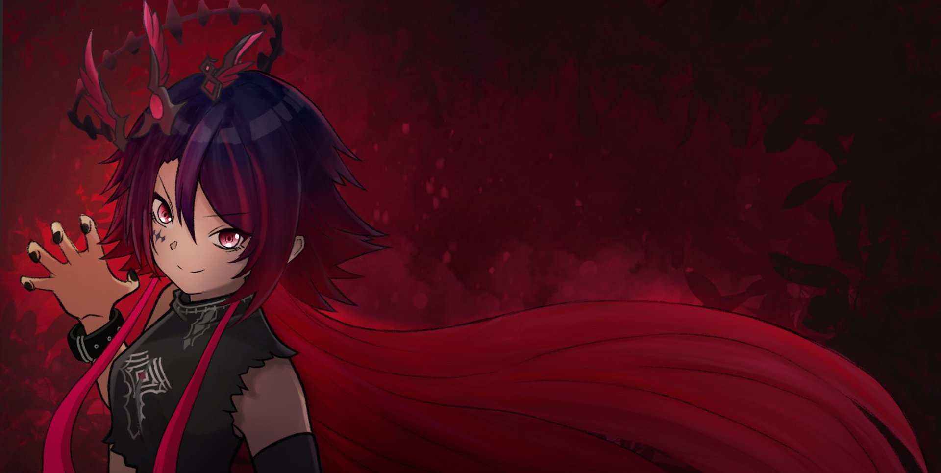 Download VSPO! Kisaragi Ren Iris Black Games Anime Virtual Youtuber HD Wallpaper by きの