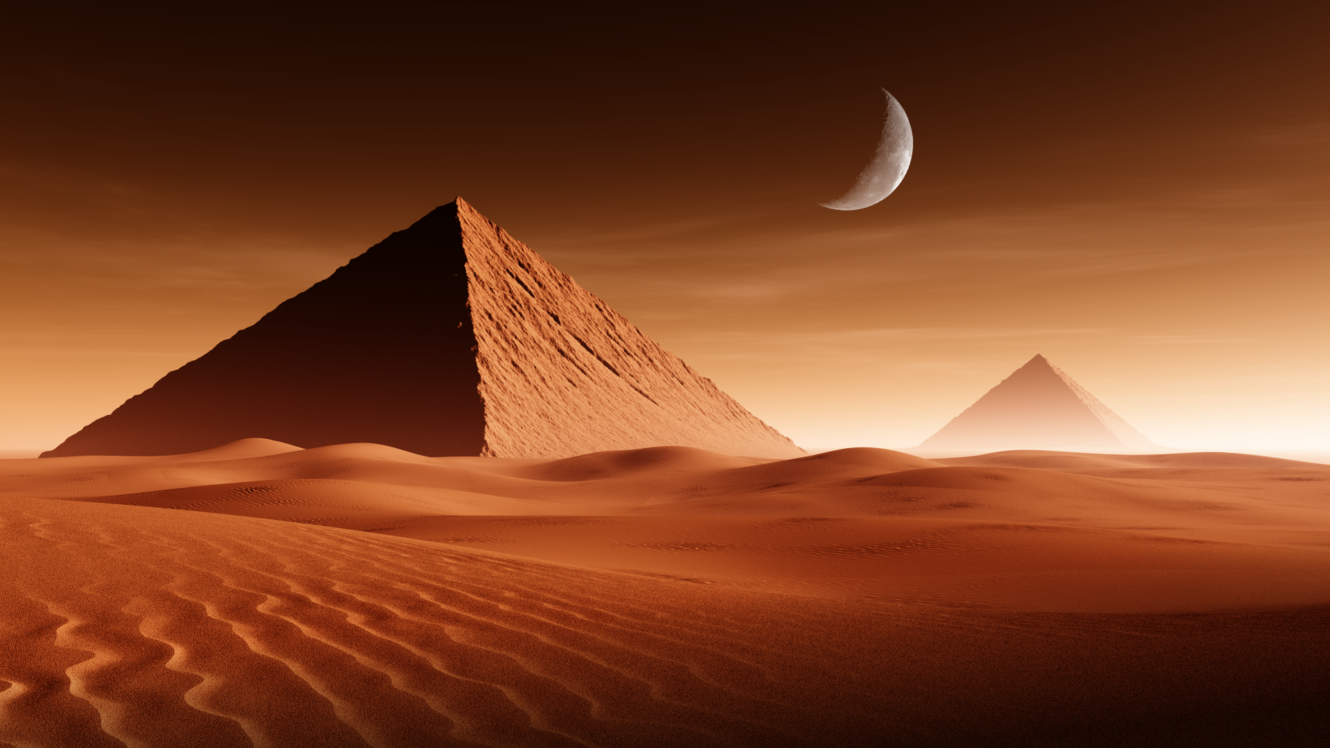 Download Moon Man Made Pyramid 4k Ultra HD Wallpaper by Hypnoshot