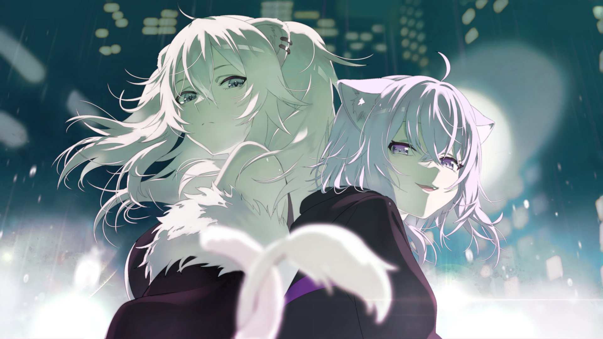 Download Hololive Shishiro Botan Nekomata Okayu Anime Virtual Youtuber HD Wallpaper