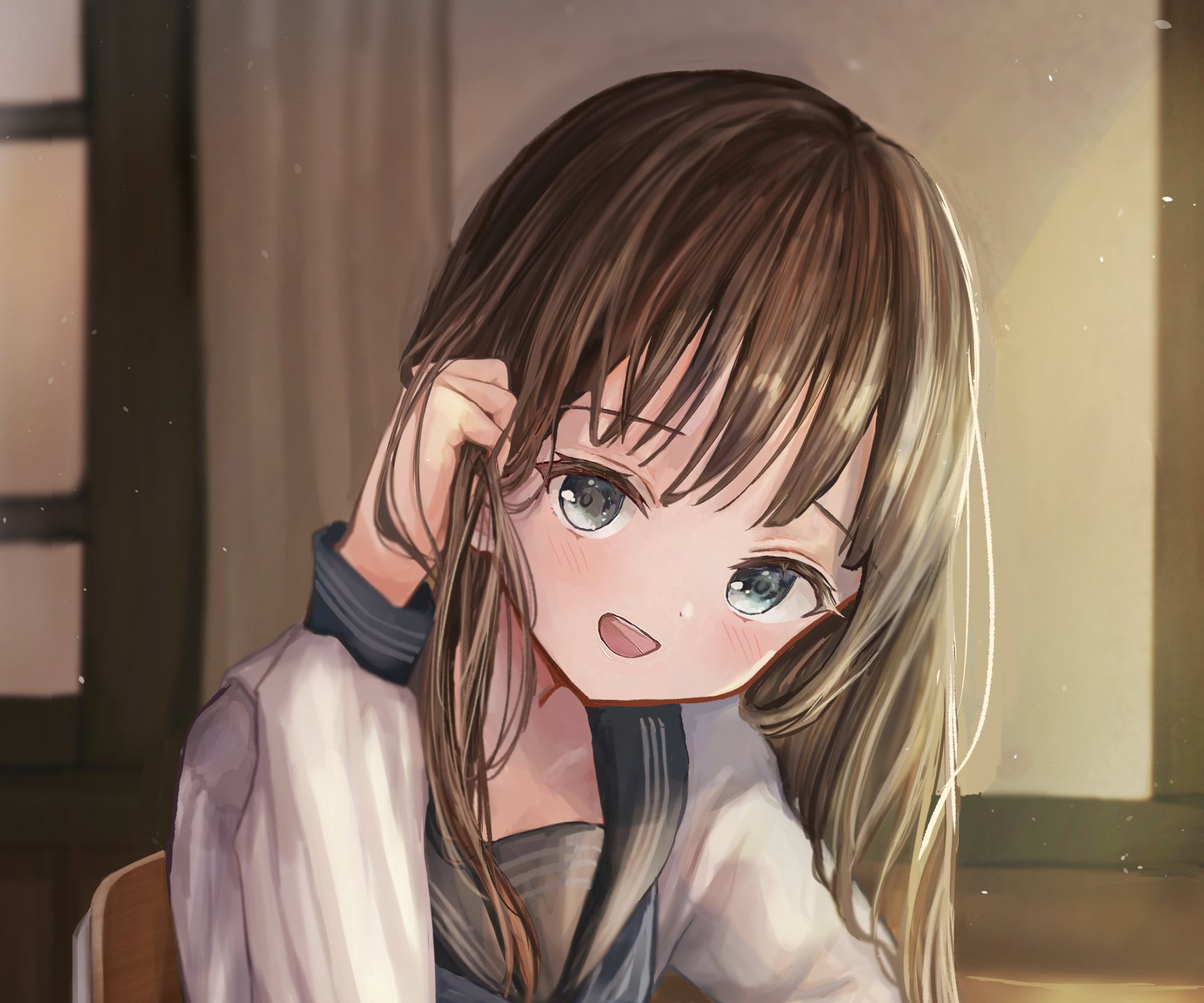 Download Komichi Akebi Anime Akebi's Sailor Uniform HD Wallpaper by てるごま