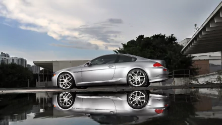 silver car reflection vehicle BMW 6 Series HD Desktop Wallpaper | Background Image