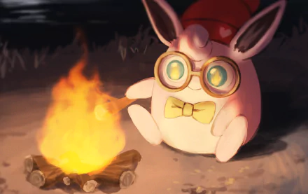 Wigglytuff (Pokémon) video game Pokemon: Red and Blue HD Desktop Wallpaper | Background Image