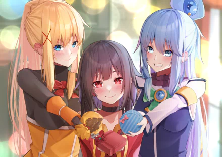 Lalatina Dustiness Ford Aqua (KonoSuba) Megumin (KonoSuba) Darkness (KonoSuba) Anime KonoSuba - God’s blessing on this wonderful world!! HD Desktop Wallpaper | Background Image