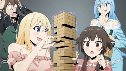 Lalatina Dustiness Ford Kazuma Satou Aqua (KonoSuba) Megumin (KonoSuba) Darkness (KonoSuba) Anime KonoSuba - God’s blessing on this wonderful world!! HD Desktop Wallpaper | Background Image