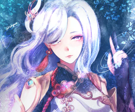 Shenhe (Genshin Impact) video game Genshin Impact HD Desktop Wallpaper | Background Image