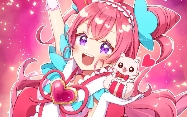 Nagomi Yui Kome-Kome (Pretty Cure) Cure Precious Anime Delicious Party Precure HD Desktop Wallpaper | Background Image