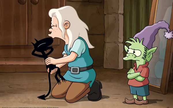 Luci (Disenchantment) Elfo (Disenchantment) Bean (Disenchantment) TV Show Disenchantment HD Desktop Wallpaper | Background Image