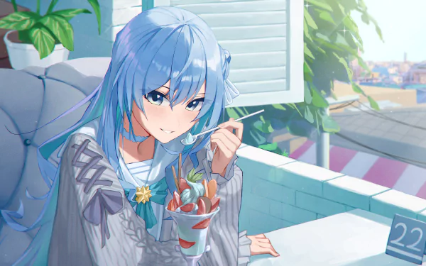 Hoshimachi Suisei hololive Anime Virtual Youtuber HD Desktop Wallpaper | Background Image