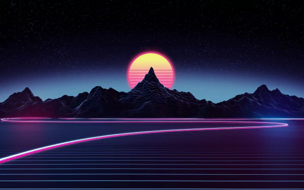 artistic retrowave HD Desktop Wallpaper | Background Image
