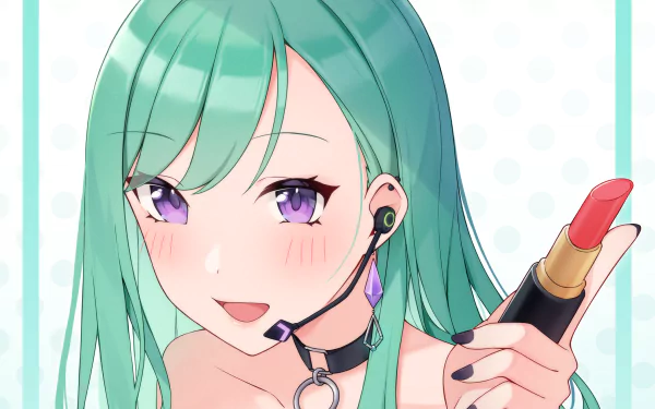 VSPO! Yakumo Beni Anime Virtual Youtuber HD Desktop Wallpaper | Background Image