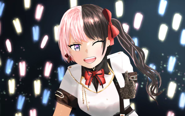 VSPO! Tachibana Hinano Iris Black Games Anime Virtual Youtuber HD Desktop Wallpaper | Background Image