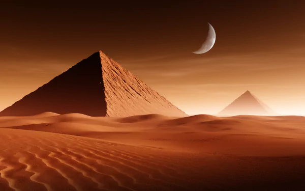 moon man made pyramid HD Desktop Wallpaper | Background Image