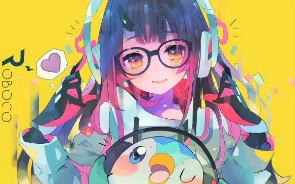 Piplup (Pokémon) Roboco (Virtual Youtuber) hololive Anime Virtual Youtuber HD Desktop Wallpaper | Background Image