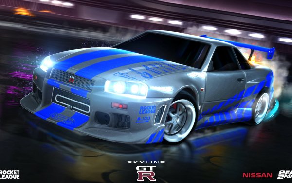 Video Game Rocket League Car Nissan Skyline GT-R R34 HD Wallpaper | Background Image