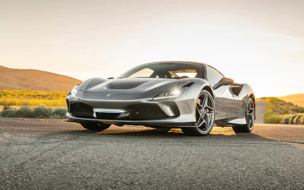silver car supercar vehicle Ferrari F8 Tributo HD Desktop Wallpaper | Background Image