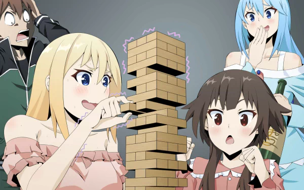 Lalatina Dustiness Ford Kazuma Satou Aqua (KonoSuba) Megumin (KonoSuba) Darkness (KonoSuba) Anime KonoSuba - God’s blessing on this wonderful world!! HD Desktop Wallpaper | Background Image