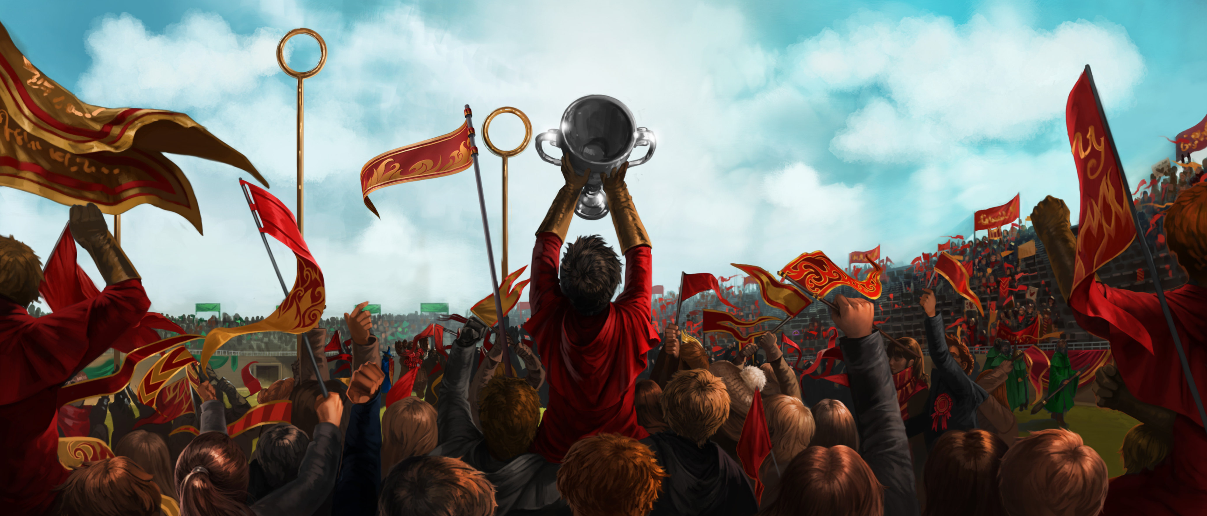 Gryffindor Wins the Quidditch Cup by Atomhawk