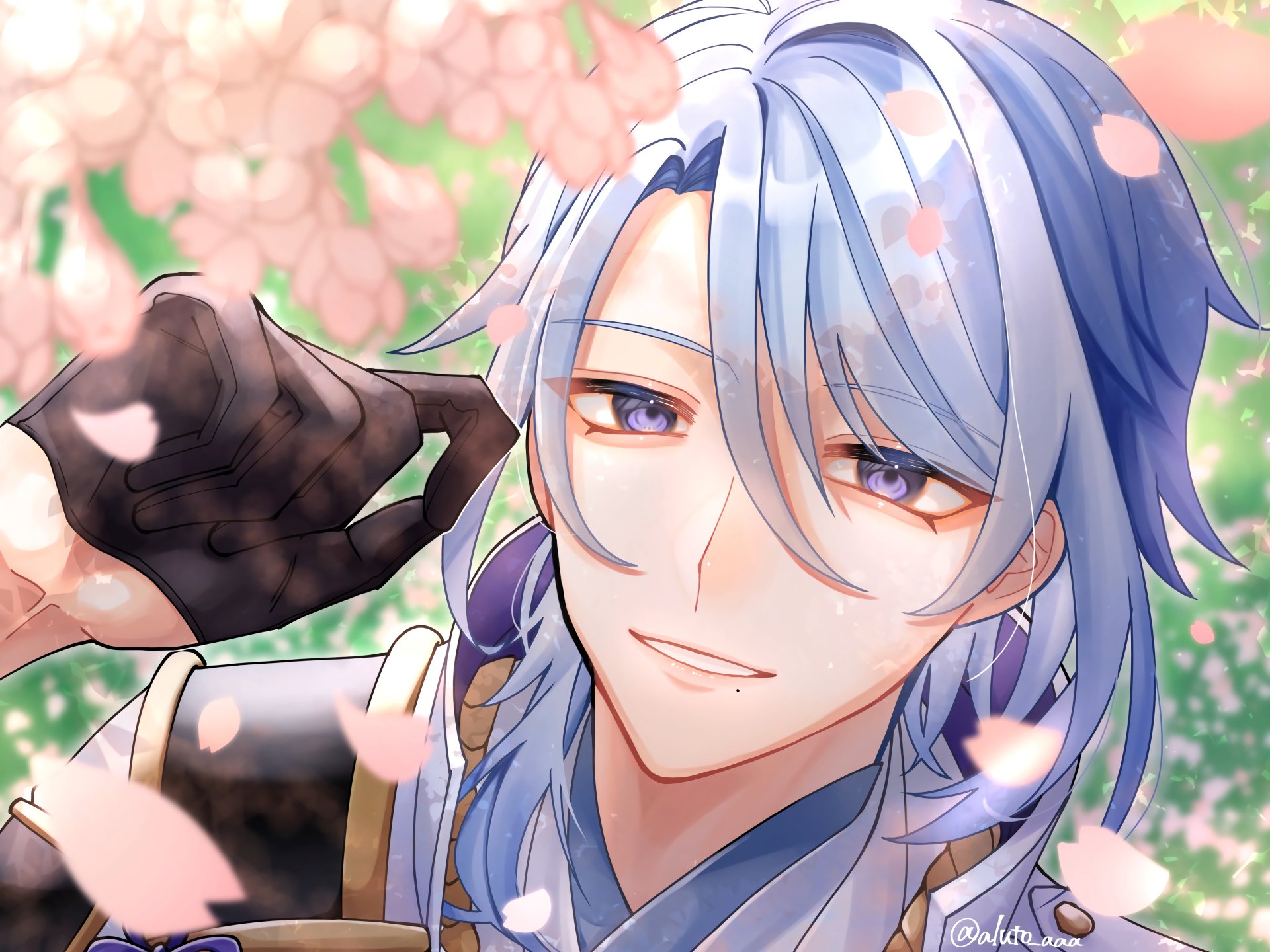 Download Kamisato Ayato Video Game Genshin Impact 4k Ultra HD Wallpaper