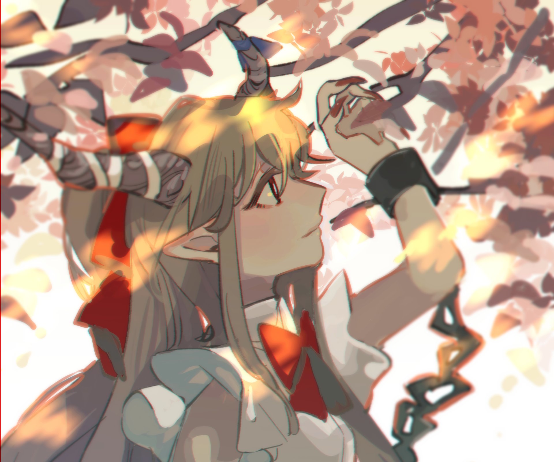 Download Suika Ibuki Anime Touhou HD Wallpaper