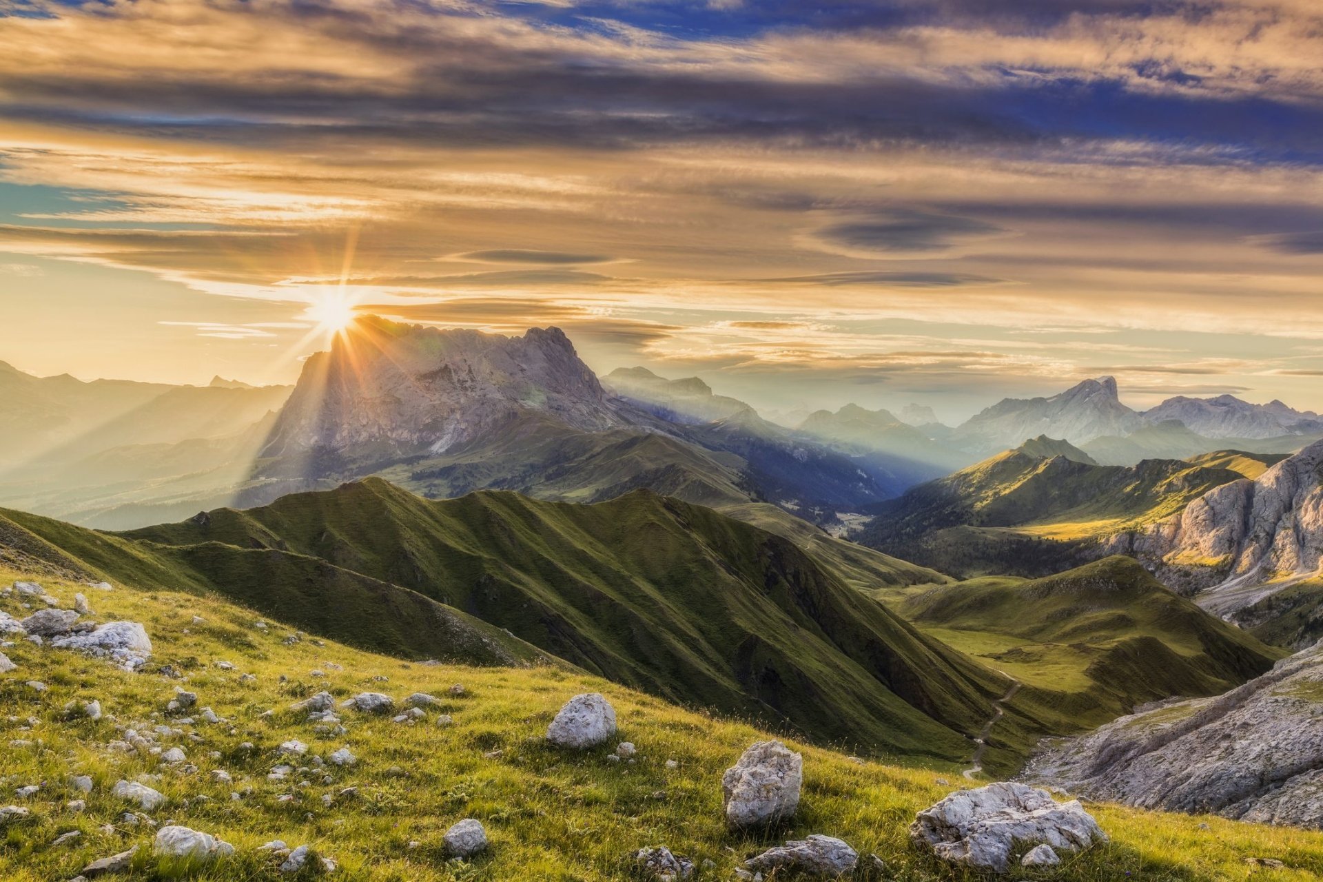 Download Sunrise Landscape Nature Mountain HD Wallpaper | 2121x1414 ...