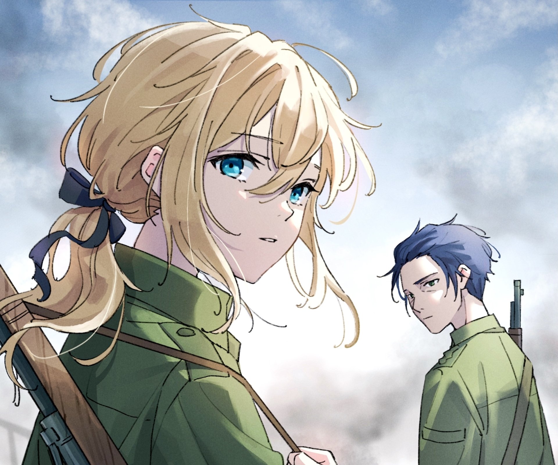 Download Violet Evergarden (Character) Gilbert Bougainvillea Anime Violet Evergarden HD Wallpaper