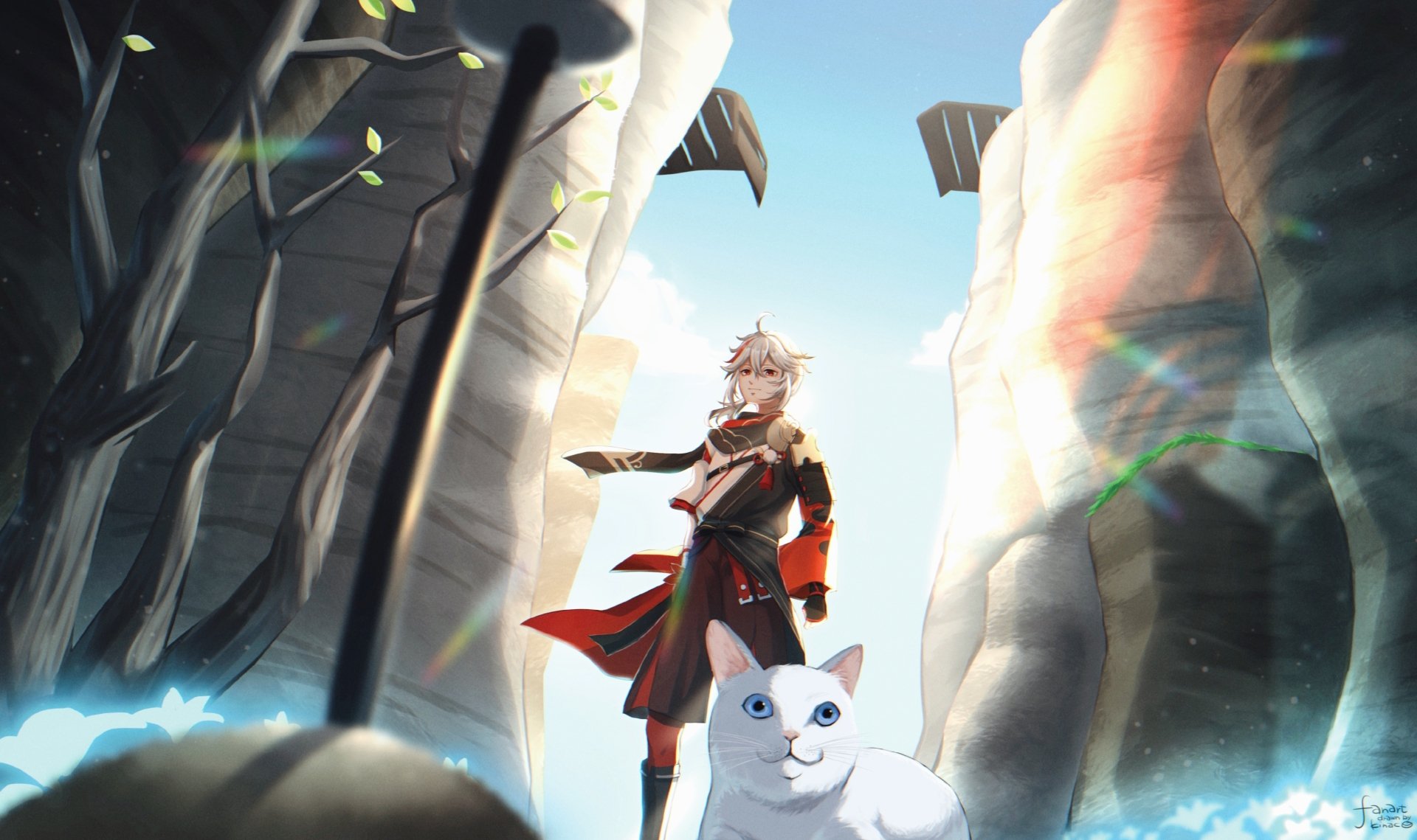 Download Sapphire (Genshin Impact) Kaedehara Kazuha (Genshin Impact) Video Game Genshin Impact 4k Ultra HD Wallpaper