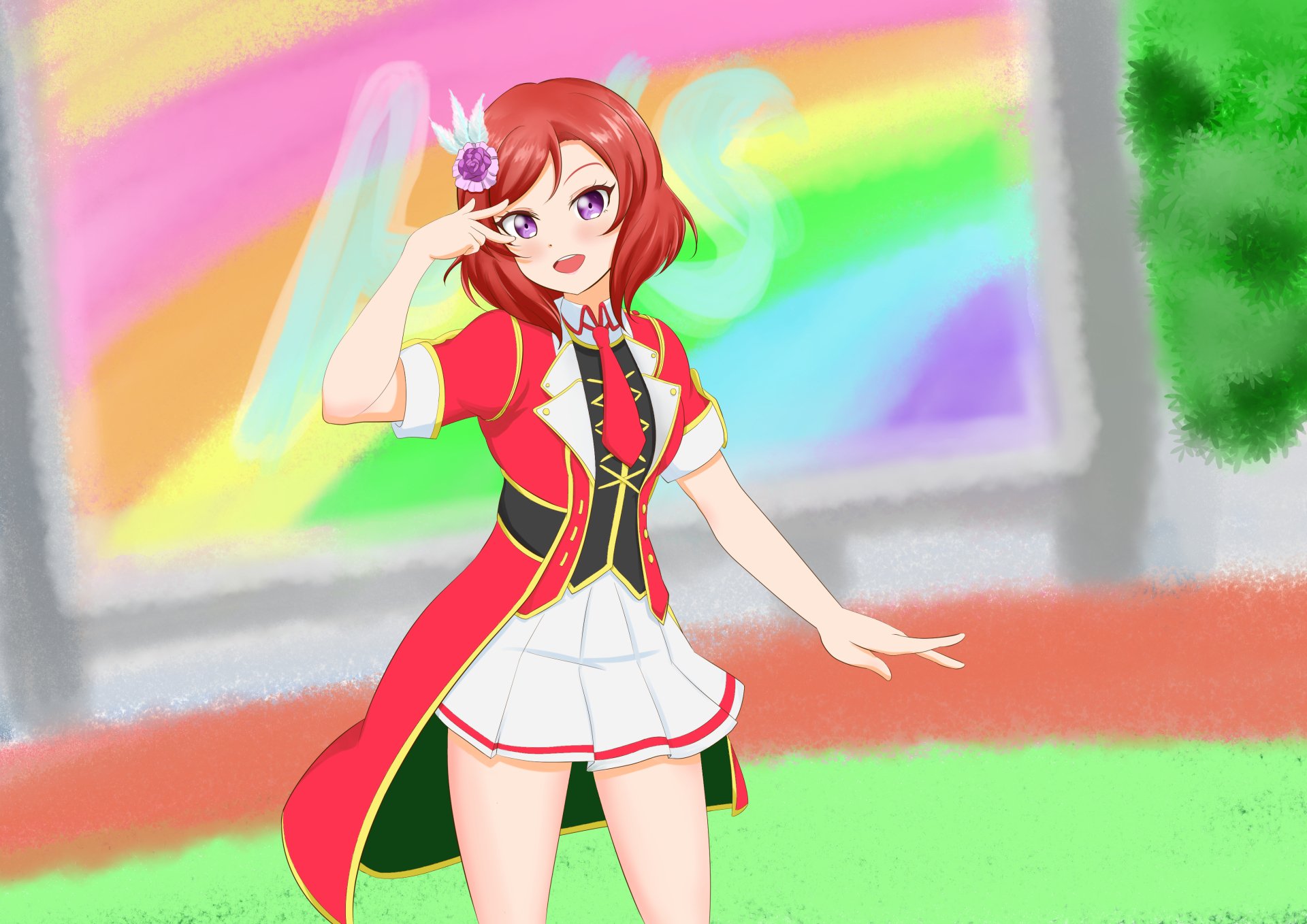 Download Maki Nishikino Anime Love Live! 4k Ultra HD Wallpaper
