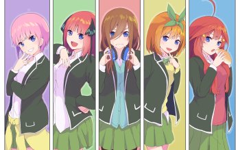 nakano nino, nakano miku, nakano yotsuba, nakano itsuki, and