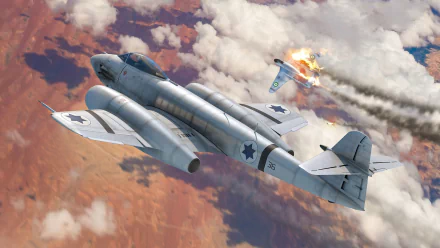 de Havilland Vampire military jet fighter Gloster Meteor HD Desktop Wallpaper | Background Image