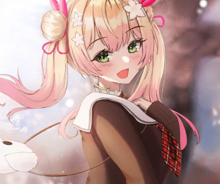 hololive Momosuzu Nene Anime Virtual Youtuber HD Desktop Wallpaper | Background Image