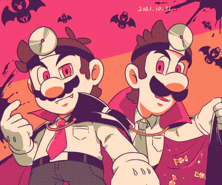 Luigi Mario video game Dr. Mario HD Desktop Wallpaper | Background Image