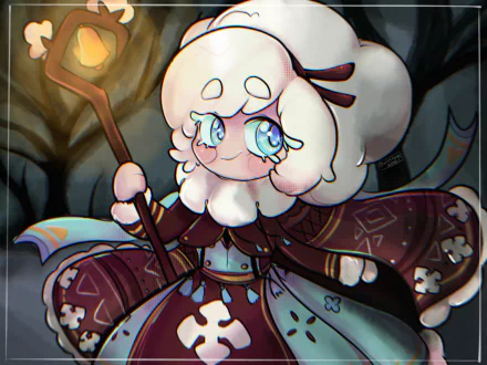 Cotton Cookie (Cookie Run) video game COOKIE RUN: KINGDOM HD Desktop Wallpaper | Background Image