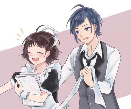 Yujiro Someya Hiyori Suzumi Anime To Become a Real Heroine! The Unpopular Girl and the Secret Task HD Desktop Wallpaper | Background Image