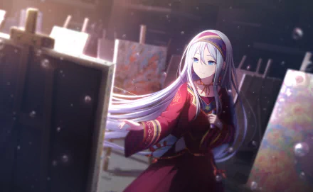 Yoisaki Kanade video game Project Sekai: Colorful Stage! feat. Hatsune Miku HD Desktop Wallpaper | Background Image