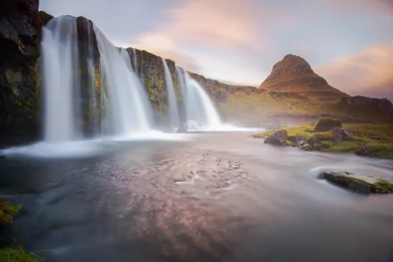 Kirkjufoss Iceland nature Kirkjufell HD Desktop Wallpaper | Background Image