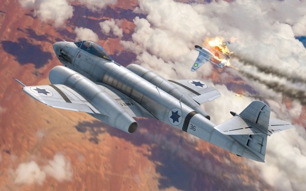 Military Jet Fighter Jet Fighters de Havilland Vampire HD Wallpaper | Background Image