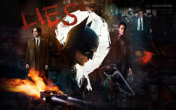 Paul Dano Zoë Kravitz Robert Pattinson Batman movie The Batman HD Desktop Wallpaper | Background Image