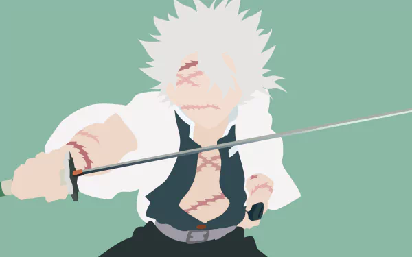 minimalist Sanemi Shinazugawa Anime Demon Slayer: Kimetsu no Yaiba minimalist anime HD Desktop Wallpaper | Background Image