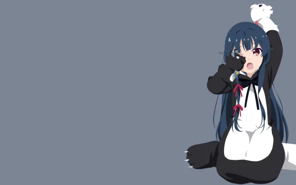 minimalist Yuna (Kuma Kuma Kuma Bear) Anime Kuma Kuma Kuma Bear minimalist anime HD Desktop Wallpaper | Background Image