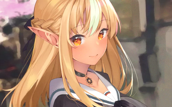 hololive Shiranui Flare Anime Virtual Youtuber HD Desktop Wallpaper | Background Image